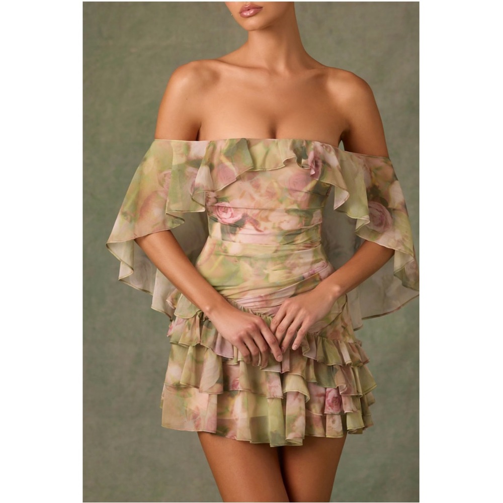Floral Ruffle Mini Dress - Picture 6 of 10
